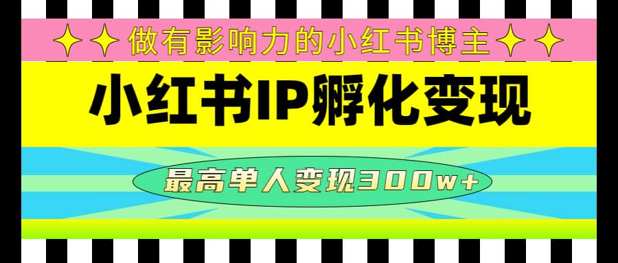 某收费培训-小红书IP孵化变现：做有影响力的小红书博主-先锋思维