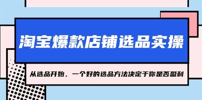 淘宝爆款店铺选品实操，2023从选品开始，一个好的选品方法决定于你是否盈利-先锋思维