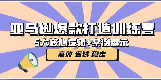 亚马逊爆款打造训练营：5大核心逻辑 案例展示 打造爆款链接 高效 省钱 稳定-先锋思维