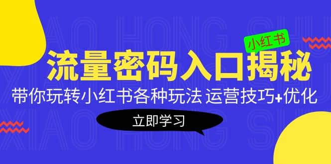 小红书流量密码入口揭秘：带你玩转小红书各种玩法 运营技巧 优化-先锋思维