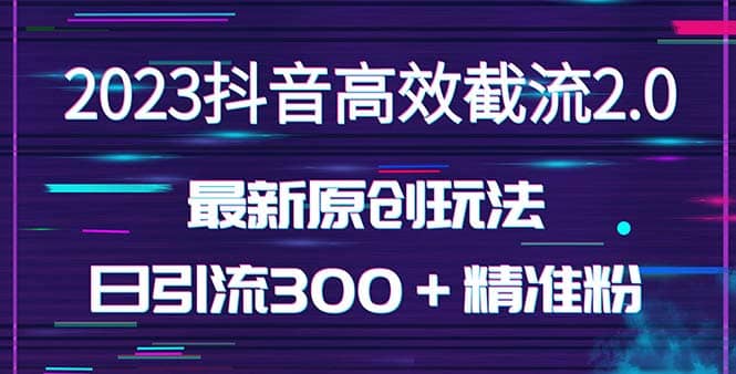 日引300＋创业粉，独家抖音高效截流2.0玩法（价值1280）-先锋思维