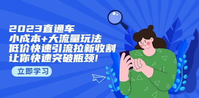 2023直通小成本 大流量玩法，低价快速引流拉新收割，让你快速突破瓶颈-先锋思维