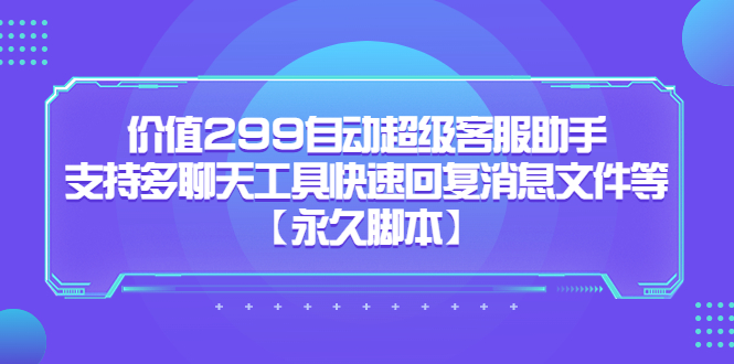 价值299自动超级客服助手，支持多聊天工具快速回复消息文件等-先锋思维