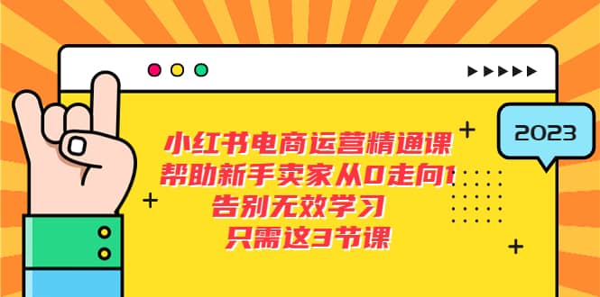 小红书电商·运营精通课，帮助新手卖家从0走向1 告别无效学习（7节视频课）-先锋思维