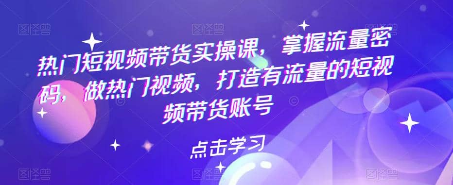 热门短视频带货实战 掌握流量密码 做热门视频 打造有流量的短视频带货账号-先锋思维