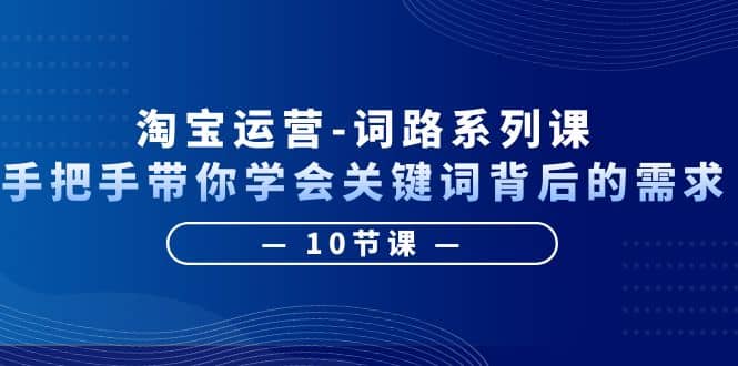 淘宝运营-词路系列课：手把手带你学会关键词背后的需求（10节课）-先锋思维