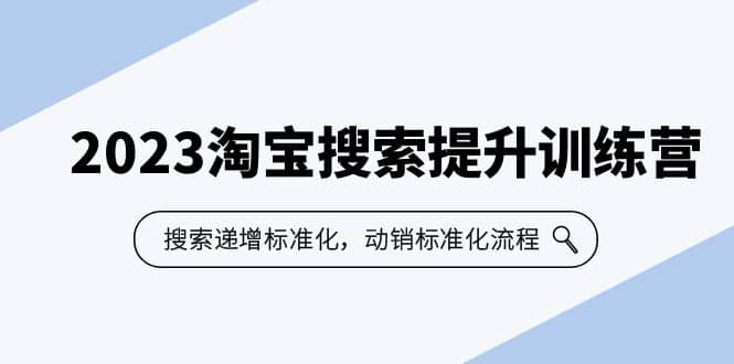 2023淘宝搜索-提升训练营，搜索-递增标准化，动销标准化流程（7节课）-先锋思维