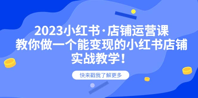 2023小红书·店铺运营课，教你做一个能变现的小红书店铺，20节-实战教学-先锋思维