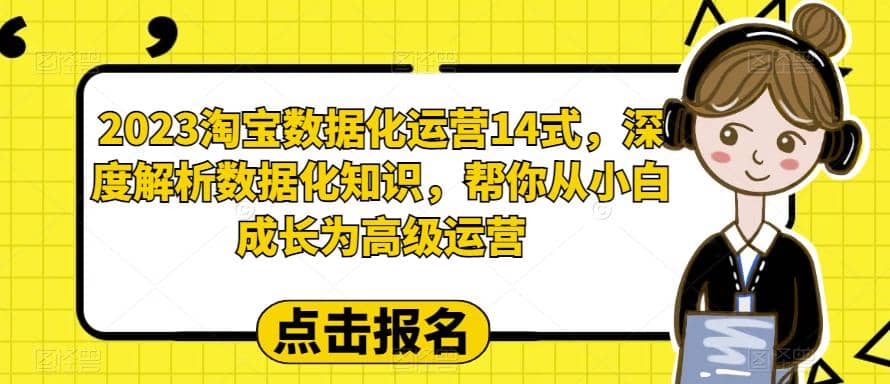 2023淘宝数据化-运营 14式，深度解析数据化知识，帮你从小白成长为高级运营-先锋思维