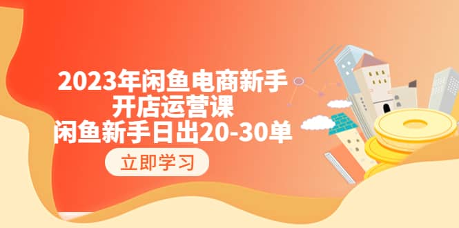 2023年闲鱼电商新手开店运营课：闲鱼新手日出20-30单（18节-实战干货）-先锋思维