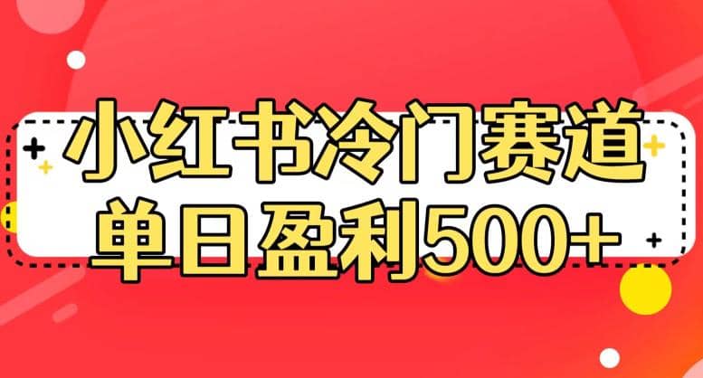 小红书冷门赛道，单日盈利500 【揭秘】-先锋思维
