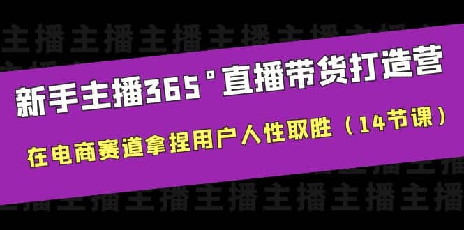 新手主播365°直播带货·打造营，在电商赛道拿捏用户人性取胜（14节课）-先锋思维