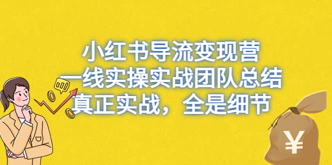 小红书导流变现营，一线实战团队总结，真正实战，全是细节，全平台适用-先锋思维