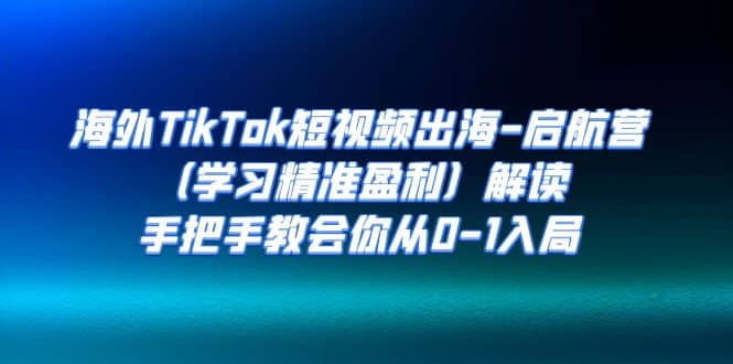 海外TikTok短视频出海-启航营（学习精准盈利）解读，手把手教会你从0-1入局-先锋思维