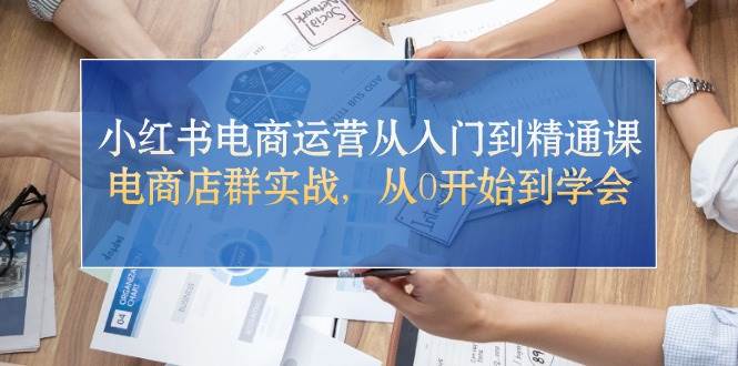 小红书电商运营从入门到精通课，电商店群实战，从0开始到学会-先锋思维