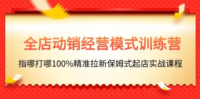 全店动销-经营模式训练营，指哪打哪100%精准拉新保姆式起店实战课程-先锋思维