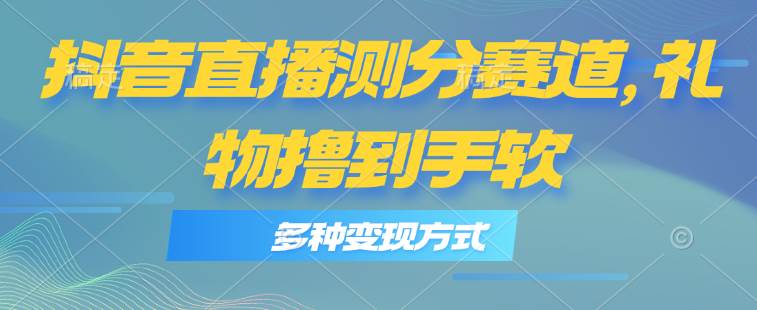 抖音直播测分赛道，多种变现方式，轻松日入1000+-先锋思维