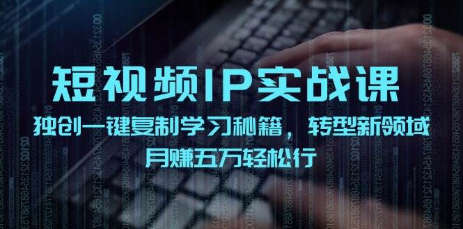 短视频 IP实战课，独创一键复制学习秘籍，转战新领域，月赚五万轻松行-先锋思维