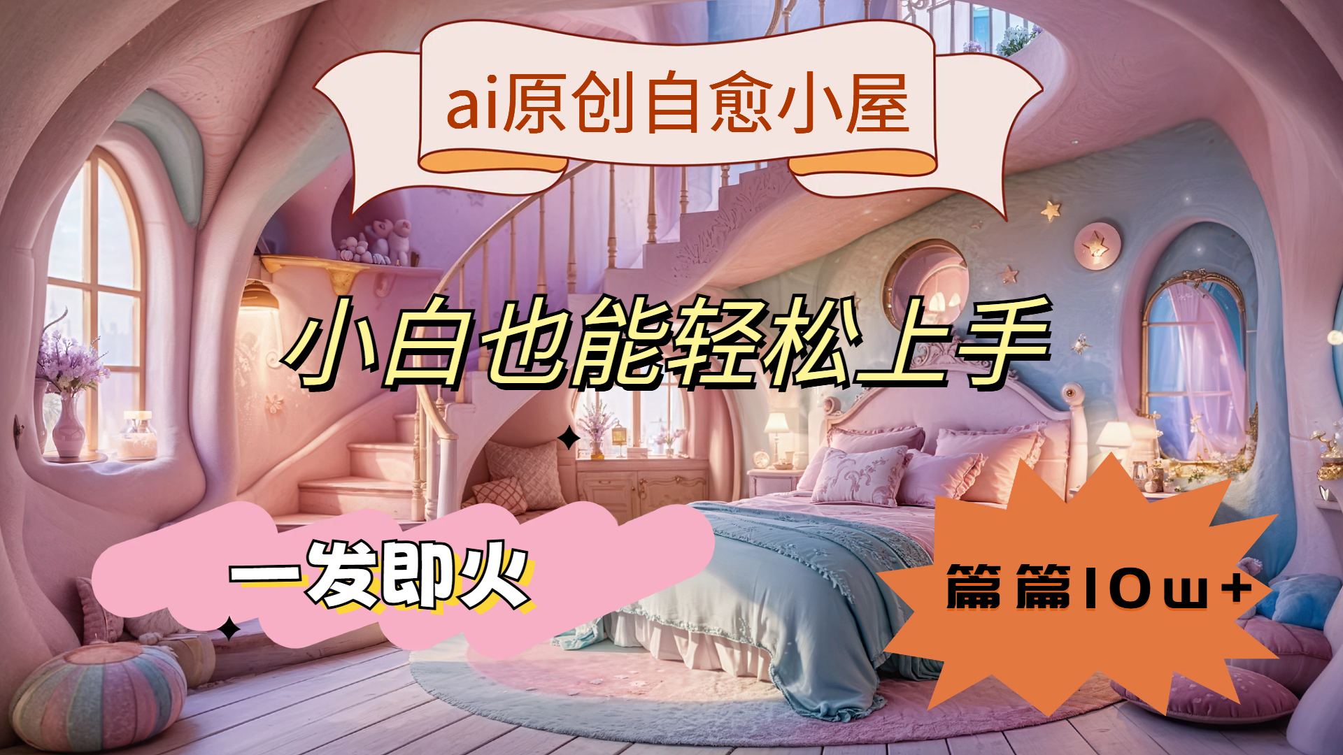 ai原创治愈小屋，小白也能轻松上手，一发即火，篇篇10w+-先锋思维