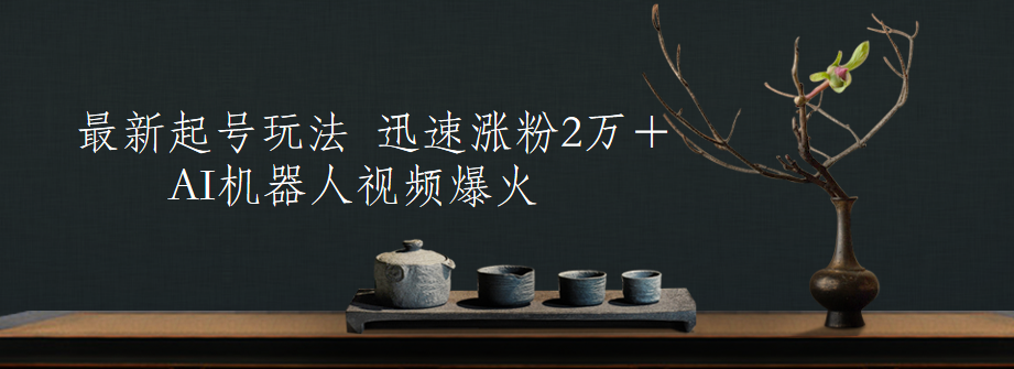 最新起号玩法，AI机器人视频爆火，迅速涨粉2万＋-先锋思维