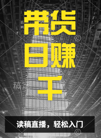 视频号技术直播带货， 会读稿就行，小白日入1000+-先锋思维