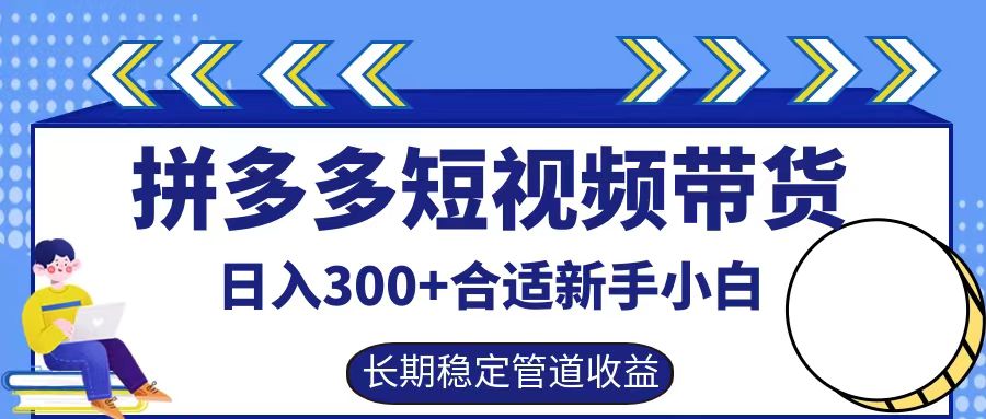 拼多多短视频带货日入300+实操落地流程-先锋思维