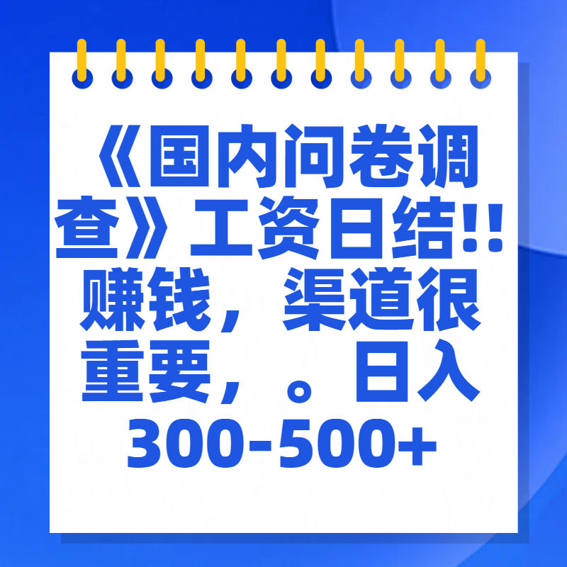 问卷调查答题，一个人在家也可以闷声发大财，小白一天2张，【揭秘】-先锋思维