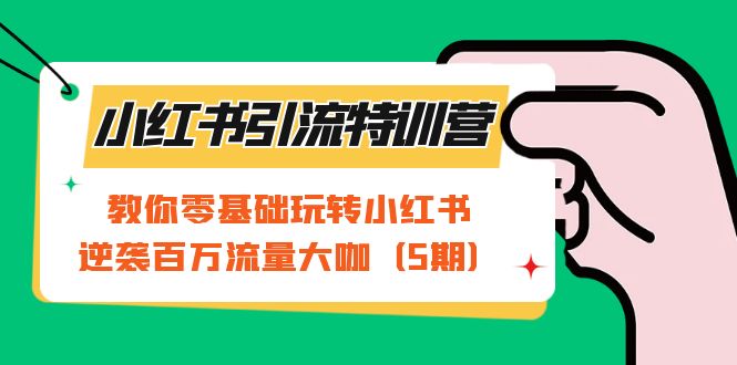 小红书引流特训营-第5期：教你零基础玩转小红书，逆袭百万流量大咖-先锋思维