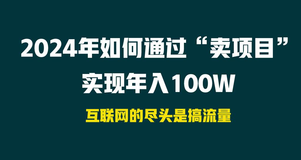 2024年如何通过“卖项目”实现年入100W-先锋思维