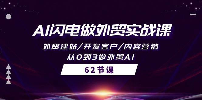 AI闪电做外贸实战课，外贸建站/开发客户/内容营销/从0到3做外贸AI-62节-先锋思维